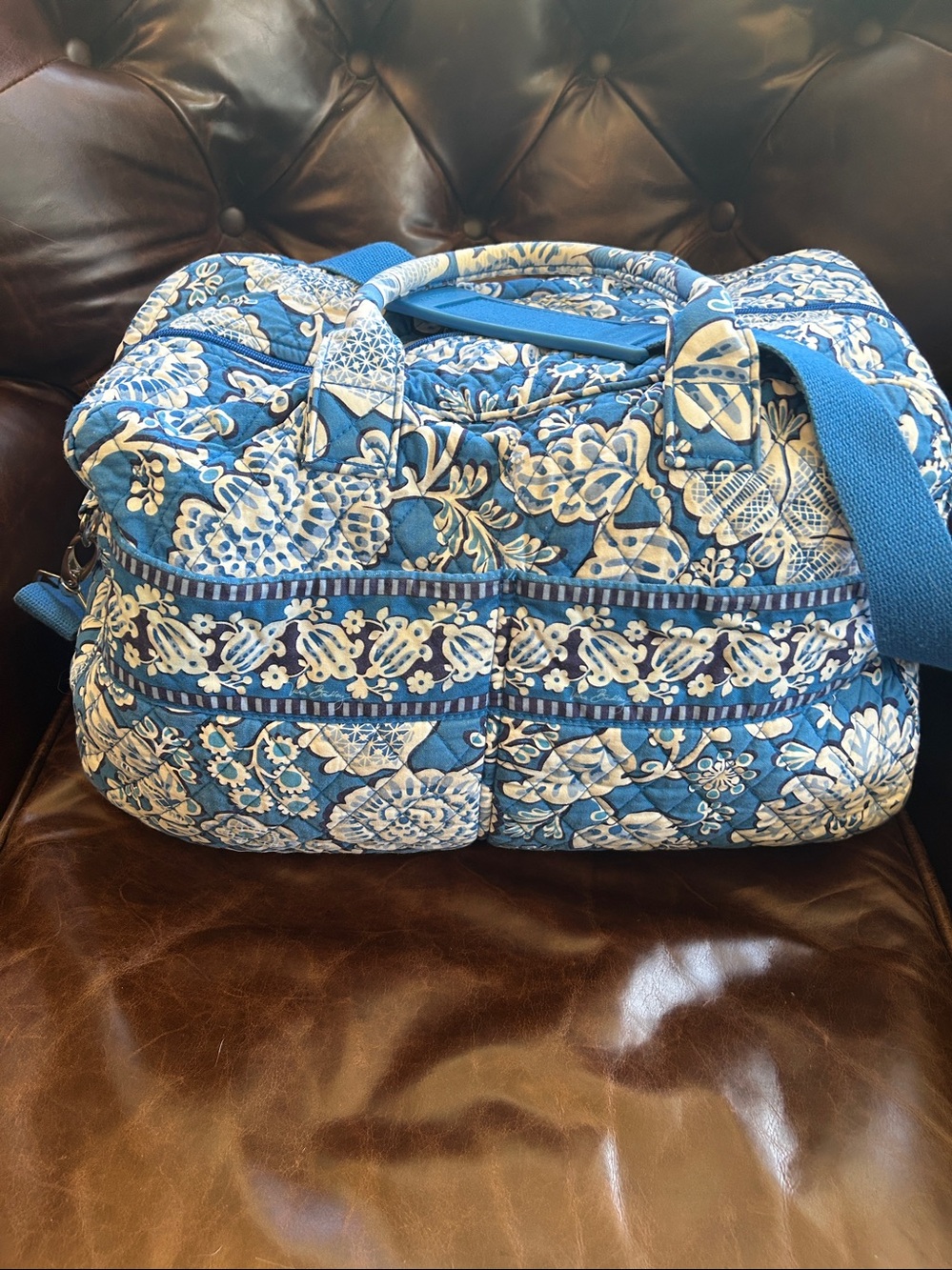 Vera Bradley Blue Lagoon Weekender Bag - Picture 2 of 5
